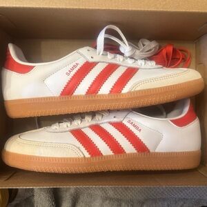 Adidas White/red stripes OG Sambas 7W